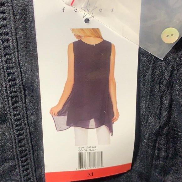 NWT Fever Black Lightweight Sleeveless Blouse - Picture 3 of 5
